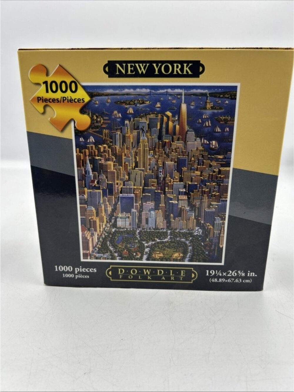 Eric Dowdle New York Puzzle 1000 Piece Folk Art Central Park Complete✅